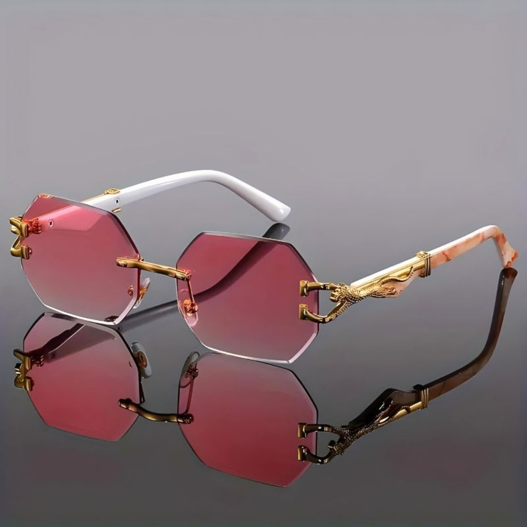 Rimless Sunglasses | Unique Hexagonal Design with UV400 Protection 1