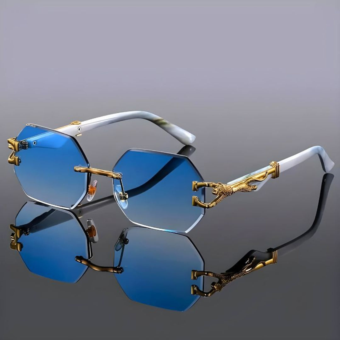Rimless Sunglasses | Unique Hexagonal Design with UV400 Protection 3