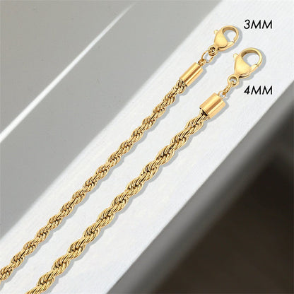 Rope Chain Bracelet | 18K Gold Plated Hypoallergenic Design 3