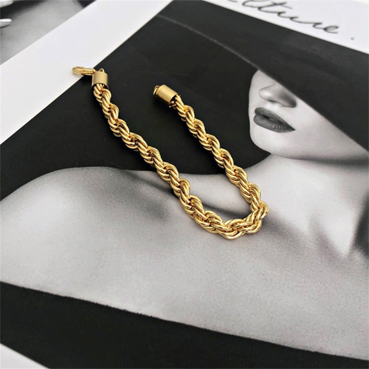 Rope Chain Bracelet | 18K Gold Plated Hypoallergenic Design 4