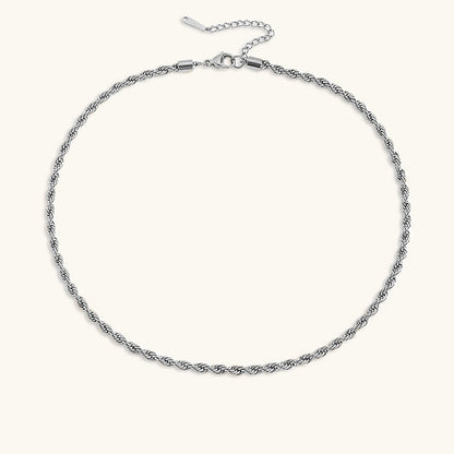 Rope Chain Necklace | 14K Gold Plated Stainless Steel with Hypoallergenic Design 11