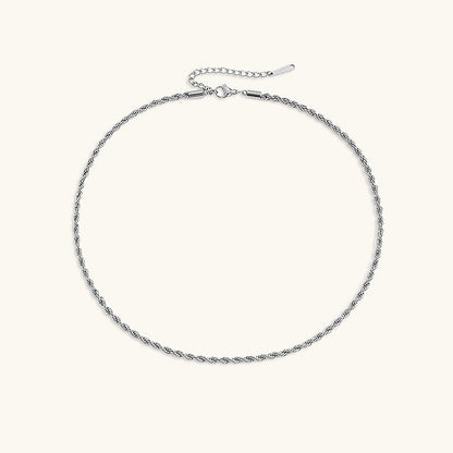 Rope Chain Necklace | 14K Gold Plated Stainless Steel with Hypoallergenic Design 9