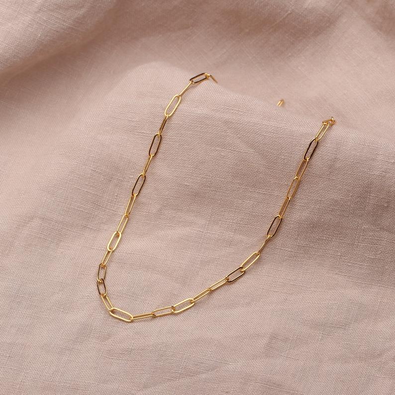 Rope Link Necklace | Adjustable 18K Gold Plated Stainless Steel 1