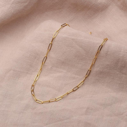 Rope Link Necklace | Adjustable 18K Gold Plated Stainless Steel 1