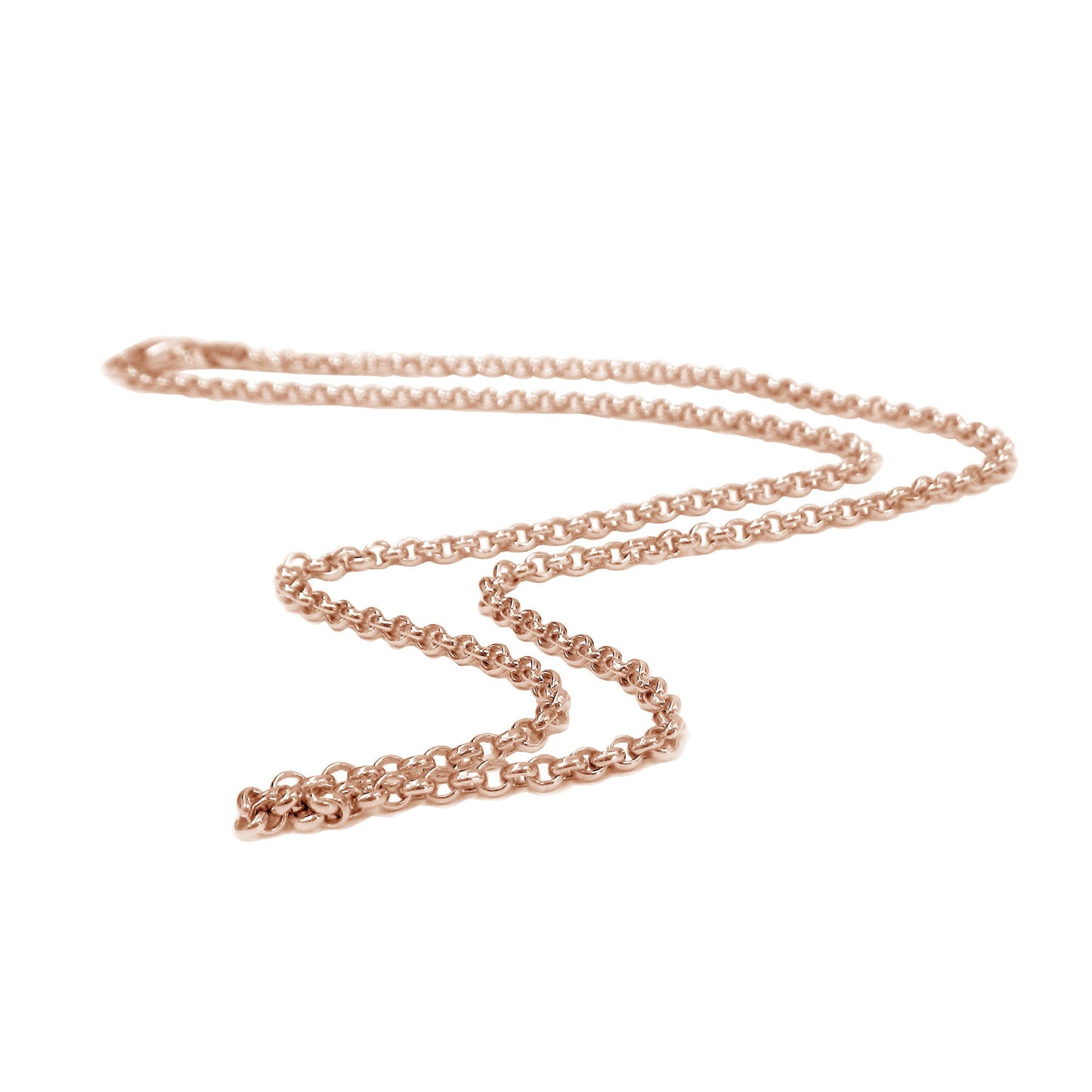18K Roségold Vermeil Dünne Rolo-Kette
