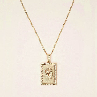 Rose Pendant Necklace | Tarnish Resistant 18K Gold/Silver Plated 2