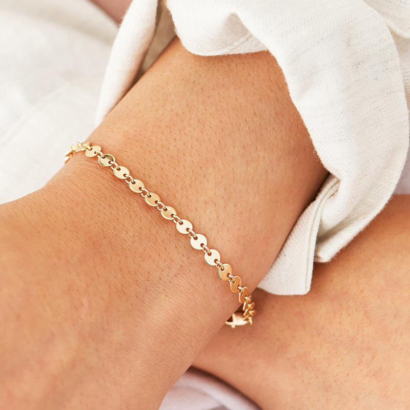 Round Chain Bracelet | Durable Stainless Steel-Plated with Elegant Design 1