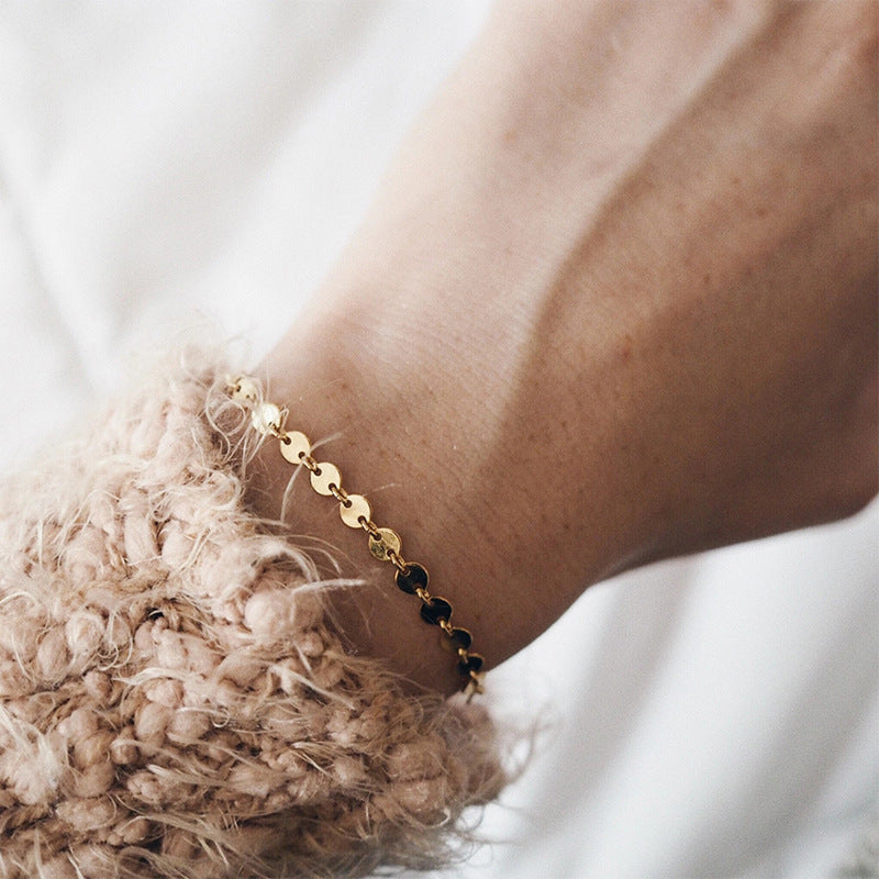 Round Chain Bracelet | Durable Stainless Steel-Plated with Elegant Design 2
