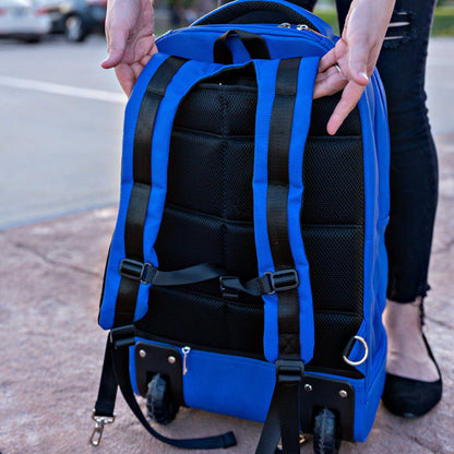 Royal Blue Leather Carry-On Roller Bag (Only 150 Made)