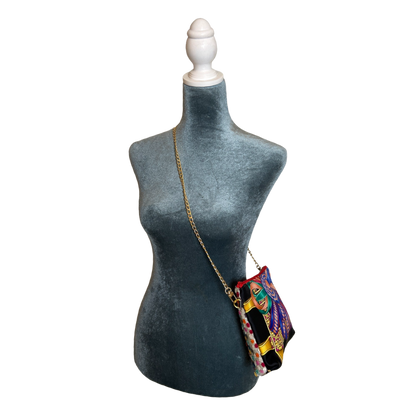 Rubans du Cheval Noir Vintage Silk Scarf Crossbody Bag