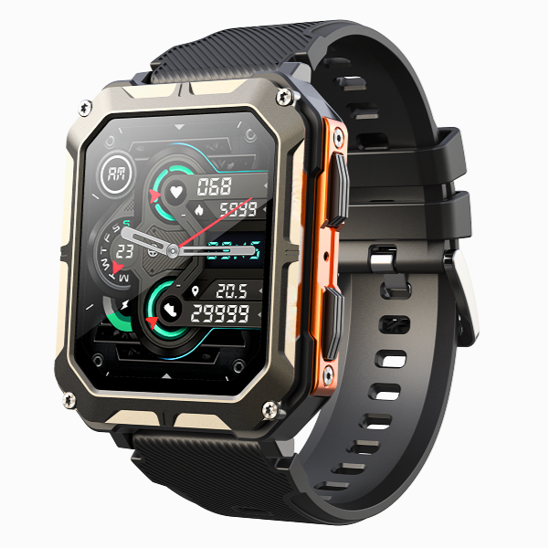 Rugged Smartwatch | Waterproof Fitness Tracker with Heart Rate Monitor 0