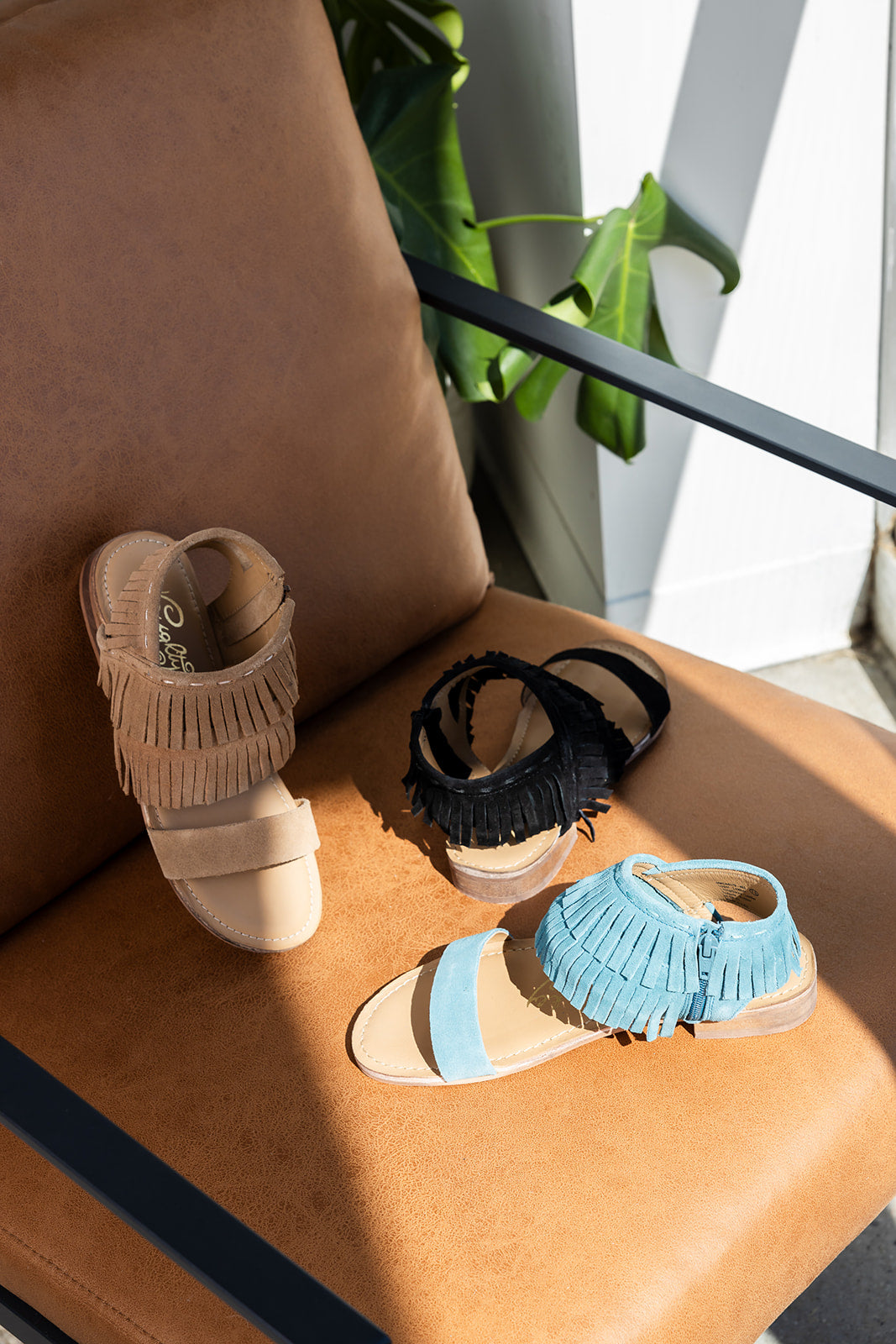 Sandalo Fringe Star in Teal