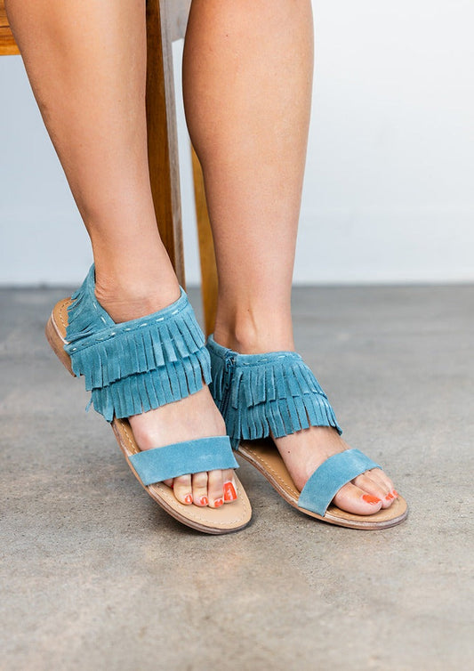 Sandał Fringe Star w kolorze teal