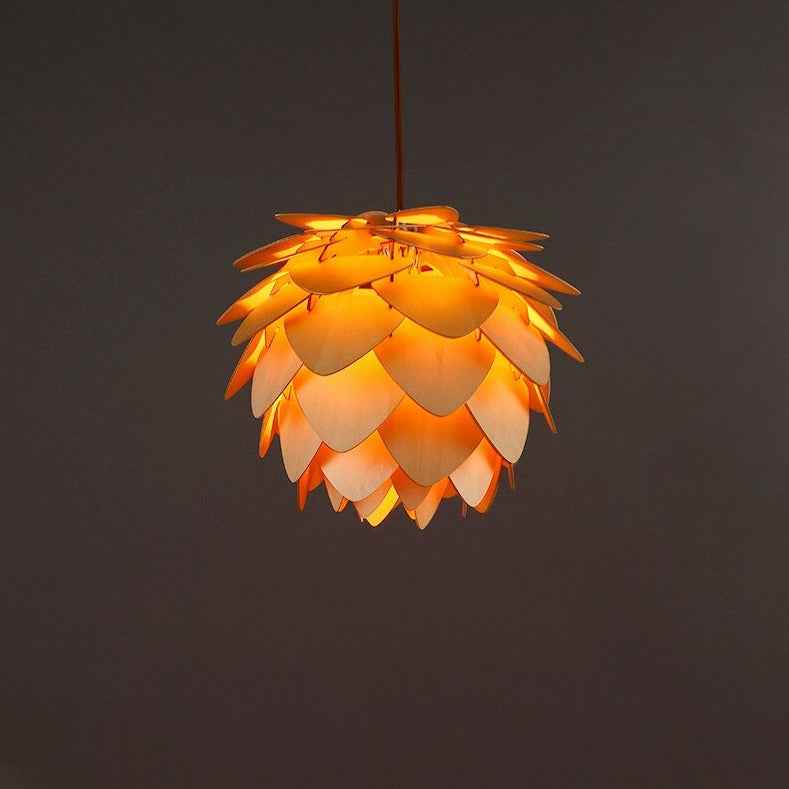 Rustic Wooden Pendant Lamp | Handcrafted Pine Design for Cozy Ambiance 1