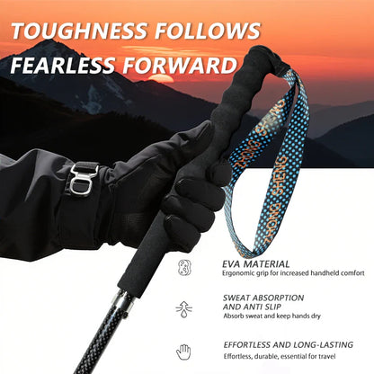 Carbon Fiber Hiking Poles Telescopic 2 Pack Lightweight
