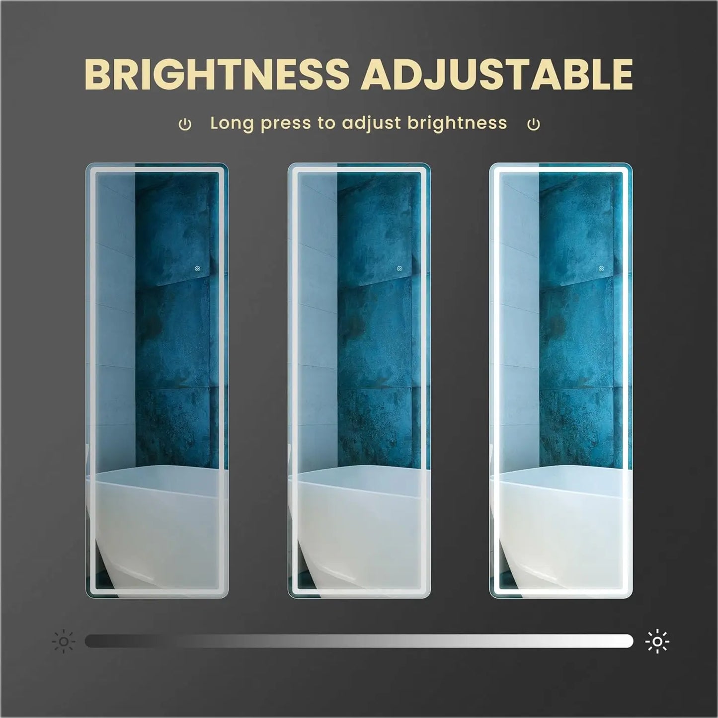 Full Length Dimming LED Mirror