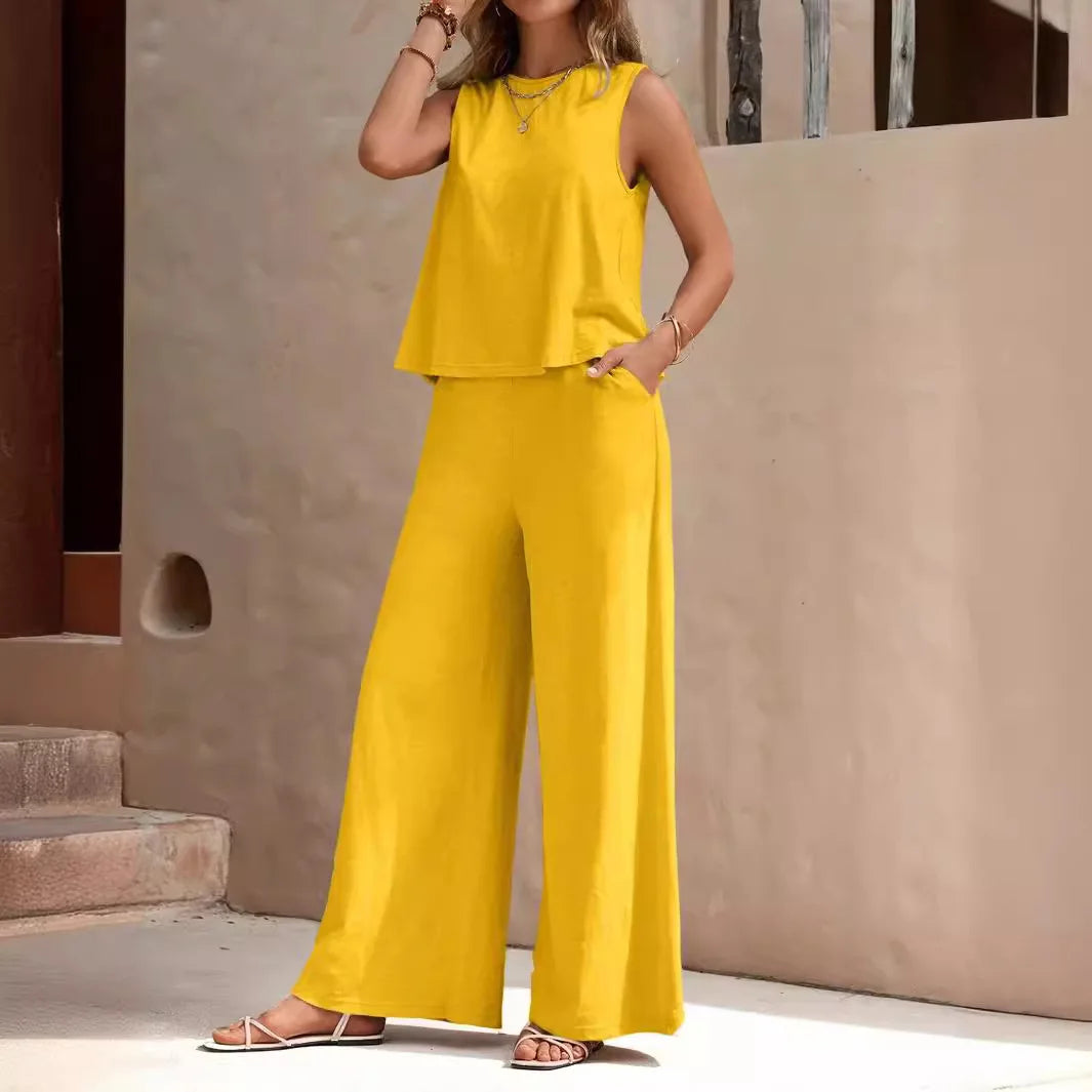 LILY | Conjunto de Calças Soltas de Duas Peças