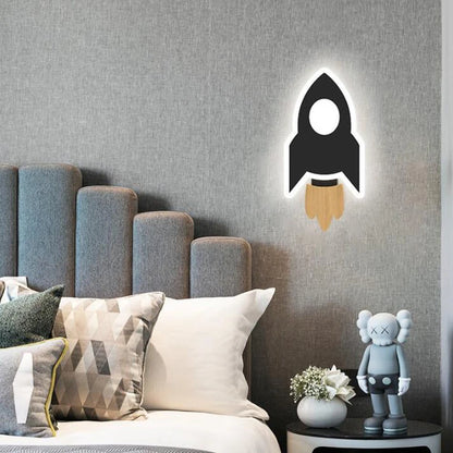 Cartoon Rocket Led Wall Lamp