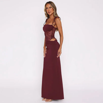 Lace Bodysuit Maxi Jurk