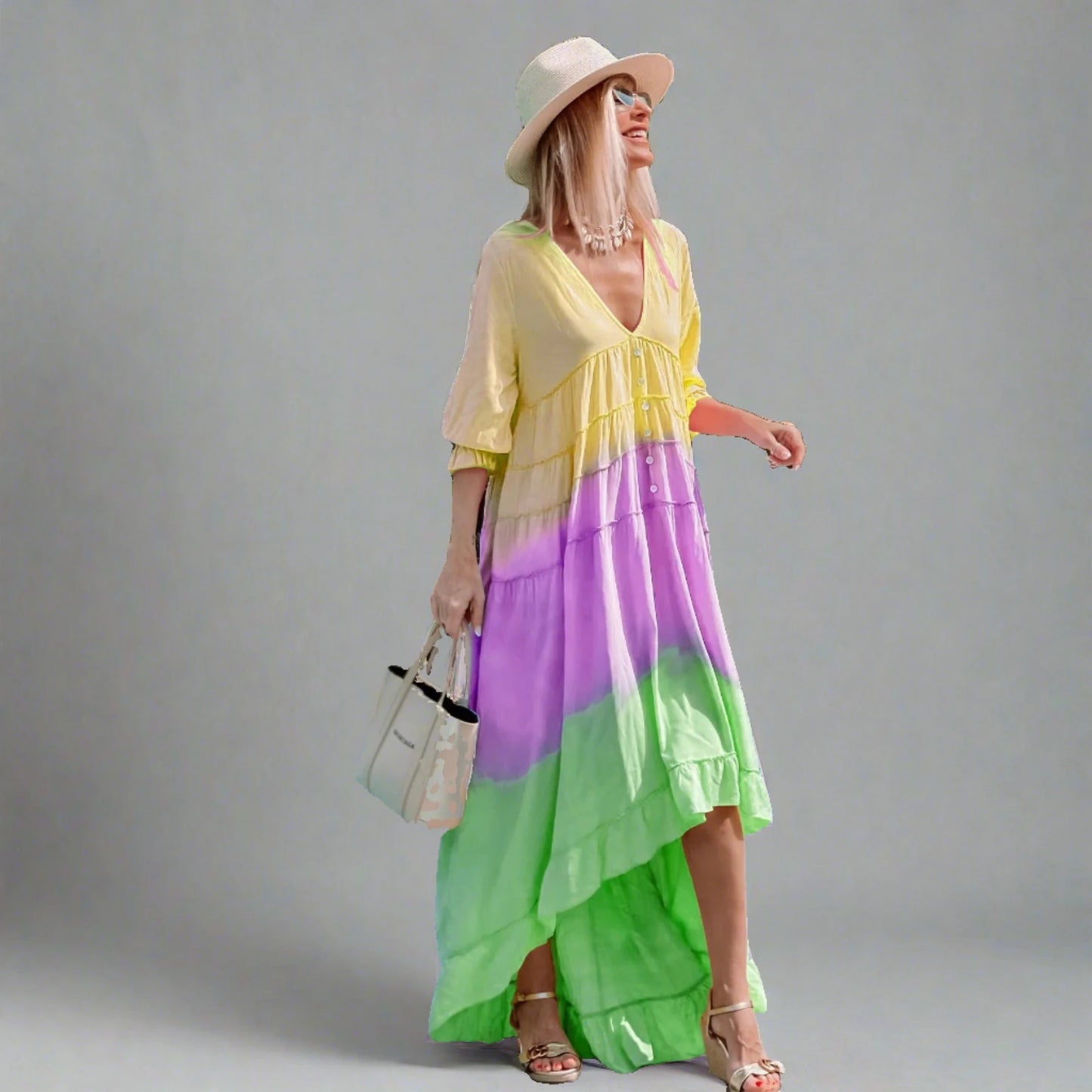 MONICA | Chiffon Gradient Summer Dress