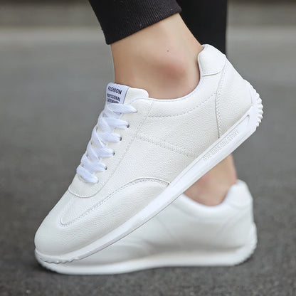 Casual Men's Sneakers – Breathable White Leather Loafers with Non-Slip Sole for All-Day Comfort 3