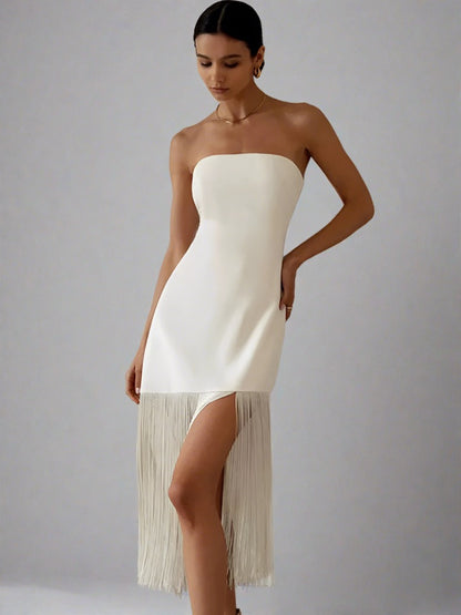 LINA | Elegant Fringe Party Dress