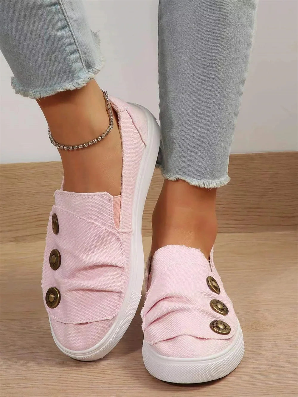 DAISY | Slip-on-Loafer mit Knopfleiste