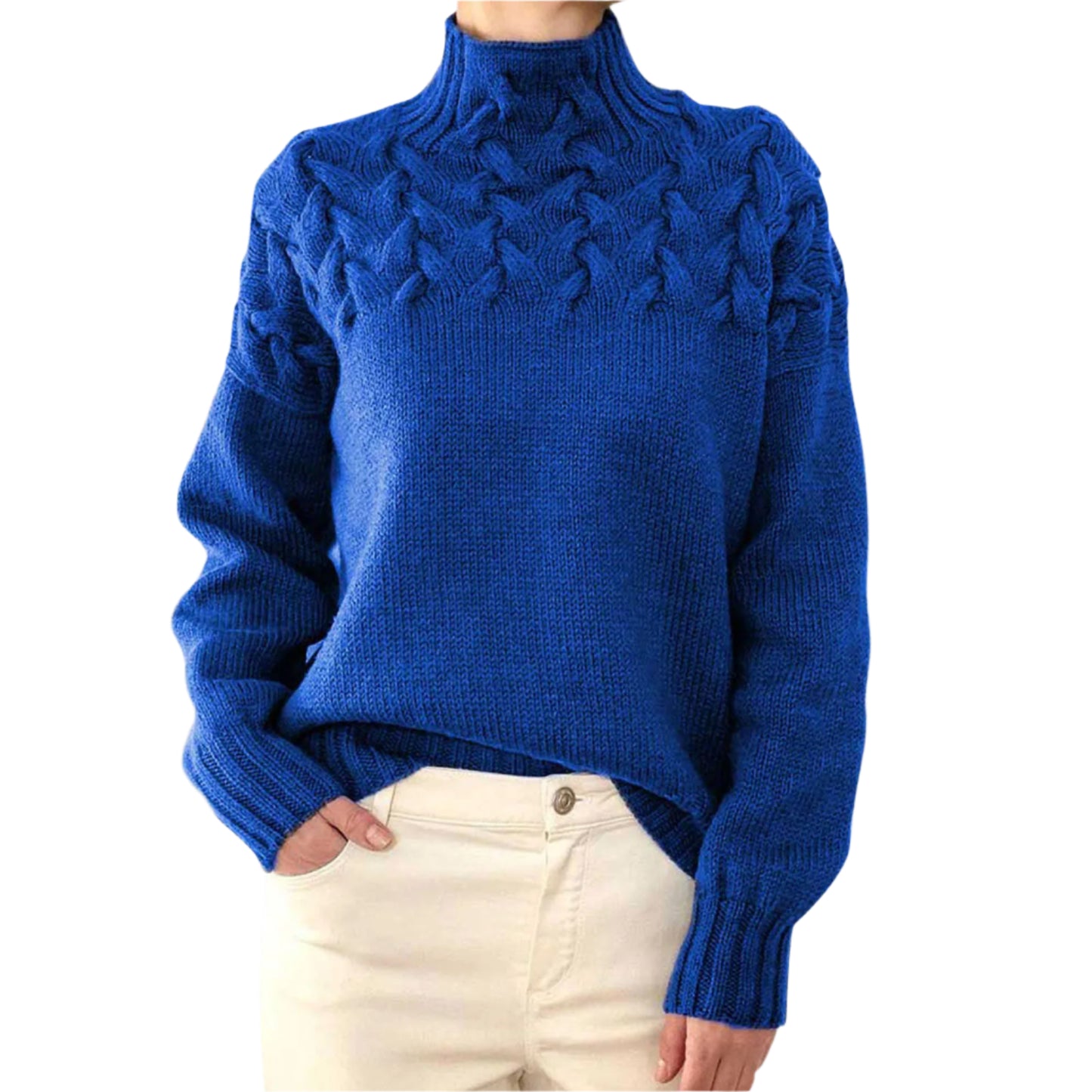 Vintage Twist Knit Turtleneck | CECELIA