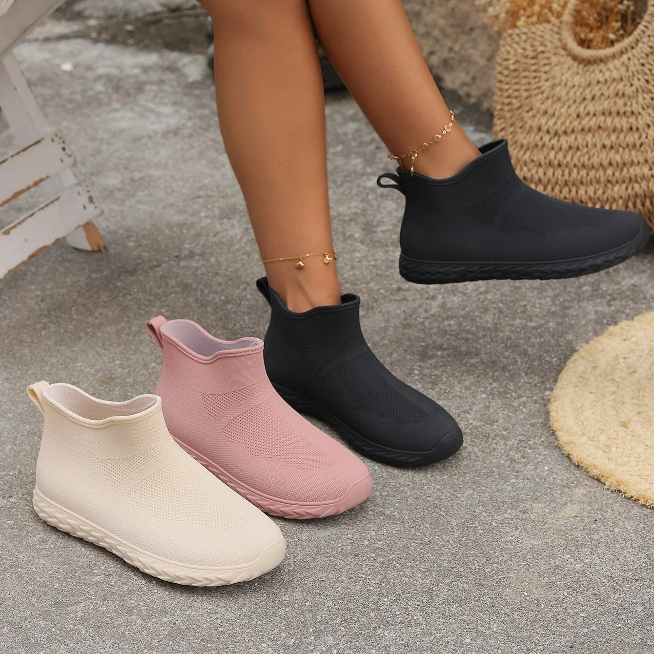 Sock Style Waterproof Boots