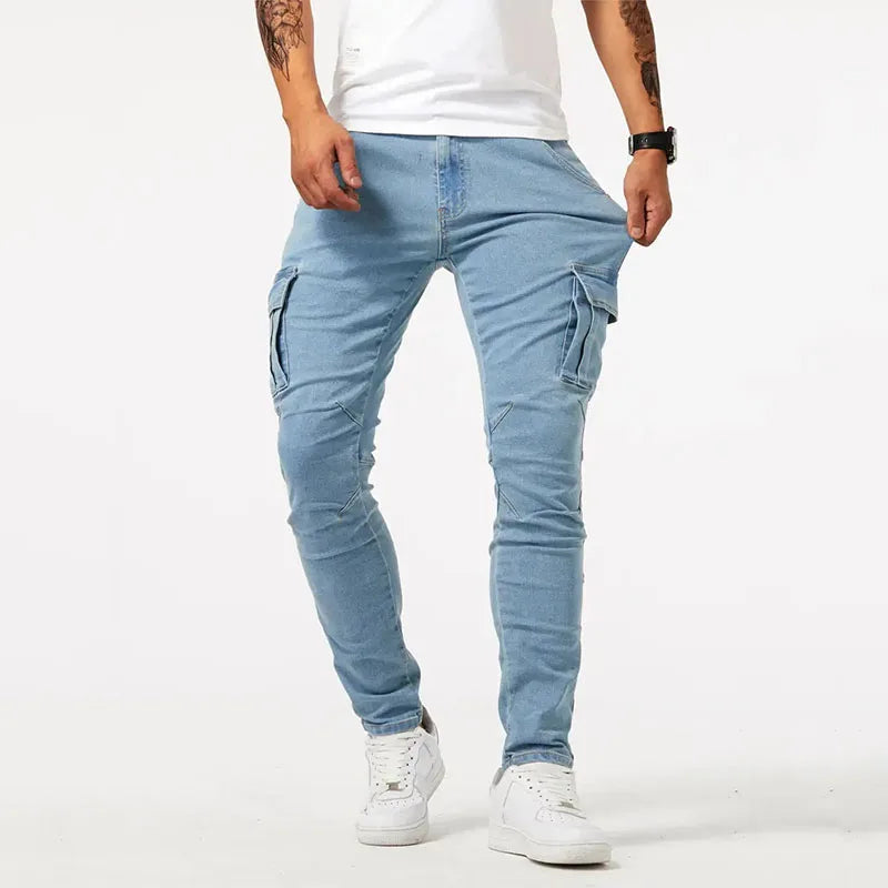 AARON | Denim cargojeans