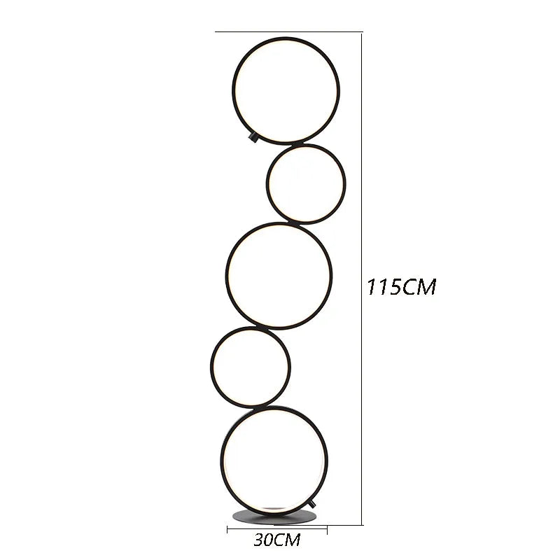 Minimalistische ringvloerlamp