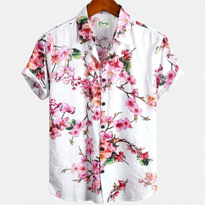 Daigo | Hawaiihemd mit Sakura-Blumenmuster