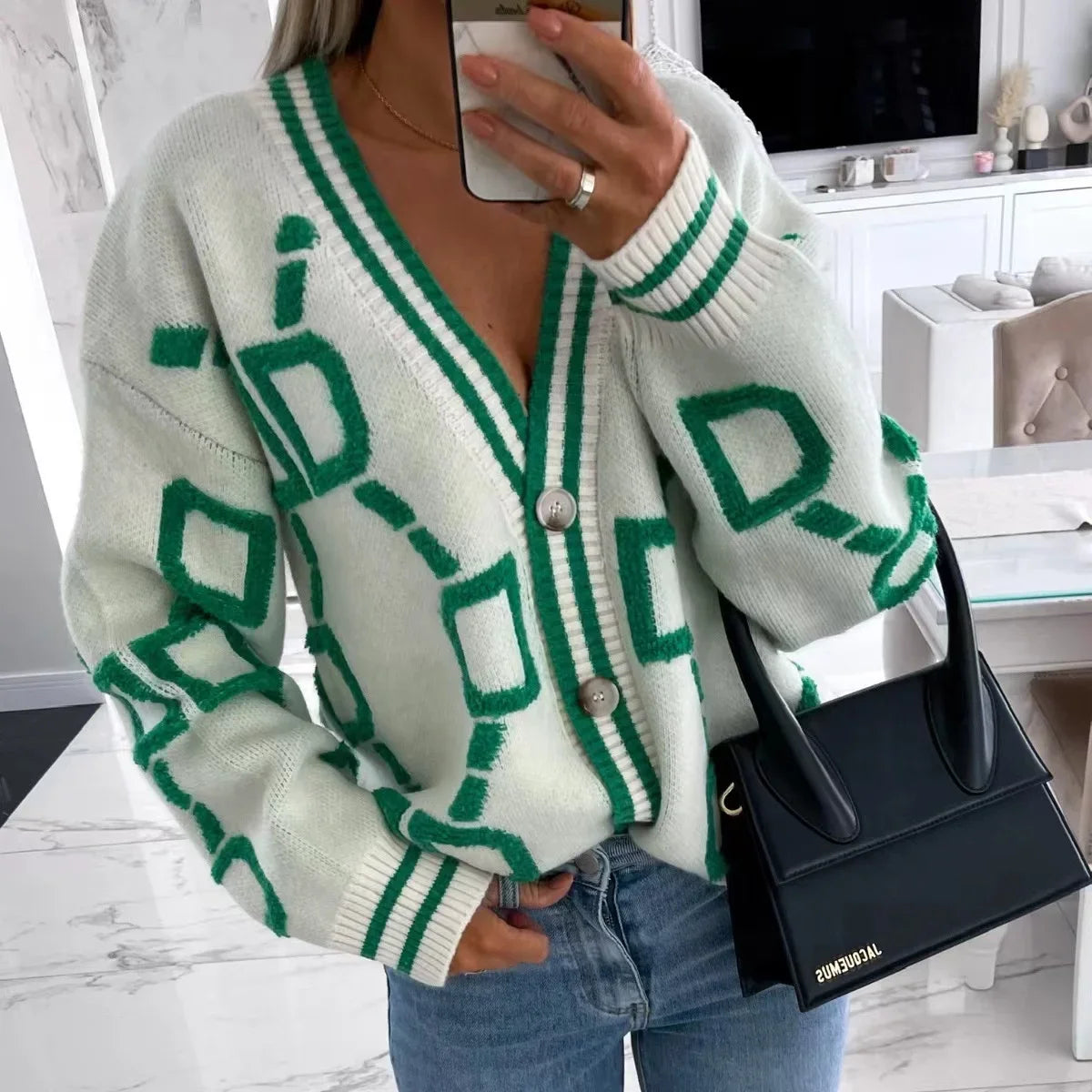 DONATA | Cardigan a V con bottoni