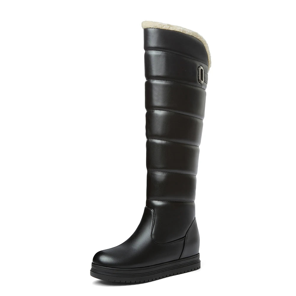 AUBREY | Knee-High Eco-Leather Winter Boots