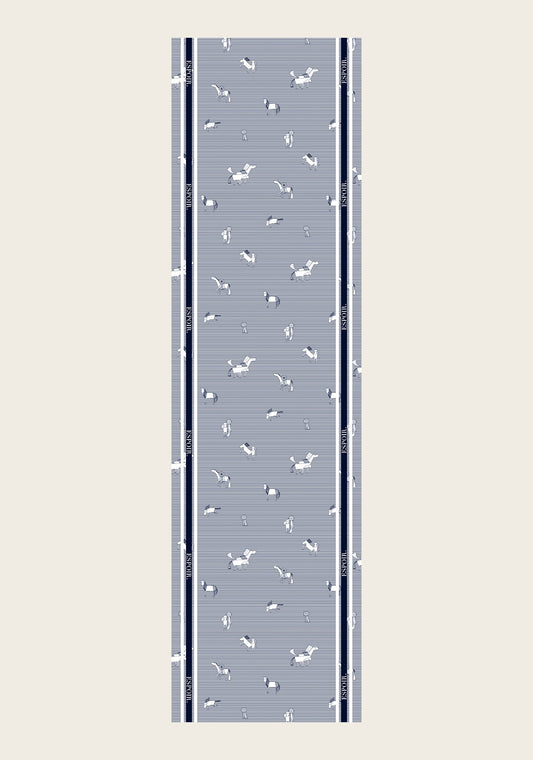  Navy Stripes Rectangular Scarf