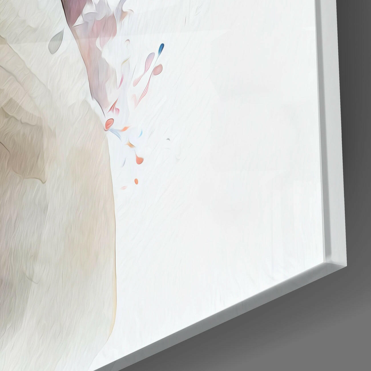 Décoration murale en verre à l’aquarelle douce représentant un bouledogue bringé