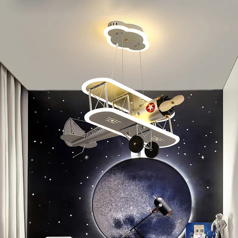 Kids Retro Airplane Pendant Lamp