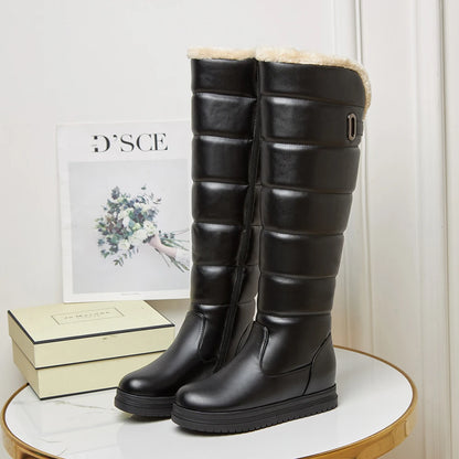 AUBREY | Knee-High Eco-Leather Winter Boots