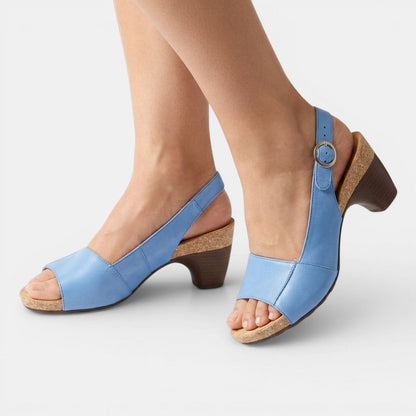 Sandals For Women | Supportive Block Heel With Peep-Toe Design 4