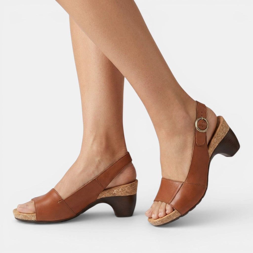 Sandals For Women | Supportive Block Heel With Peep-Toe Design 5