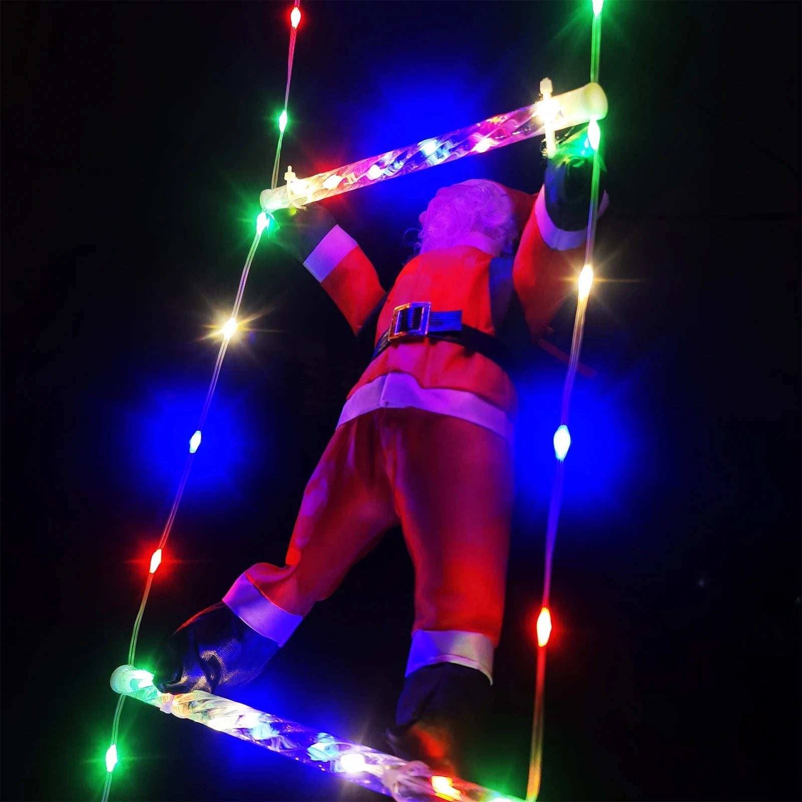 Santa Ladder Decor | Waterproof LED Christmas Decoration with Remote Control 2