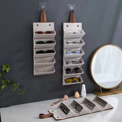 Foldable Multi-Slot Sunglasses Organizer