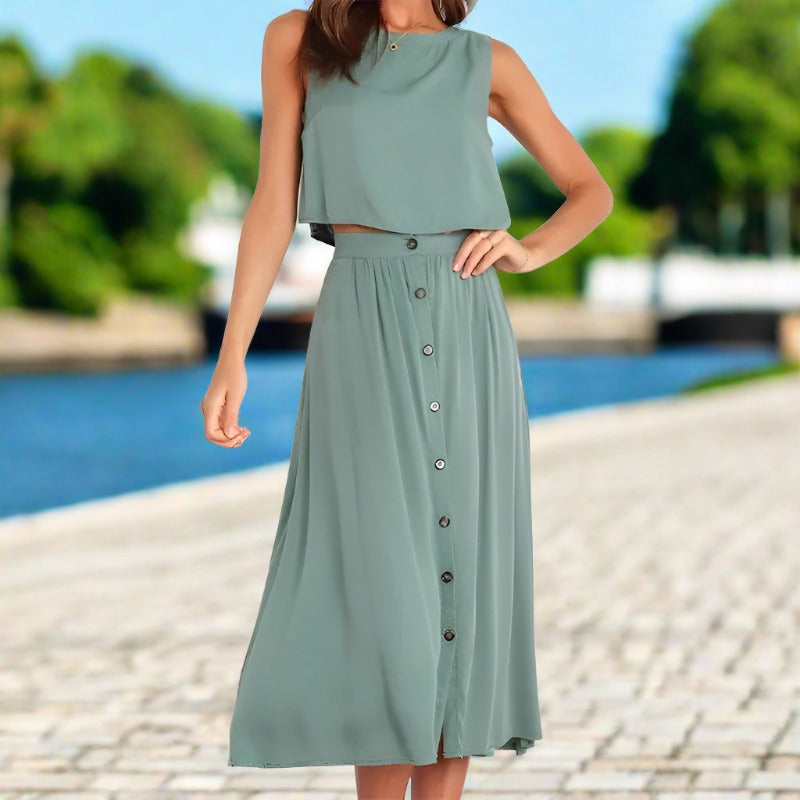 TALA | Solid Color Two Piece Summer Set