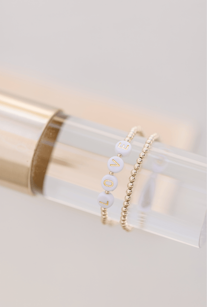 3mm guldklot armband