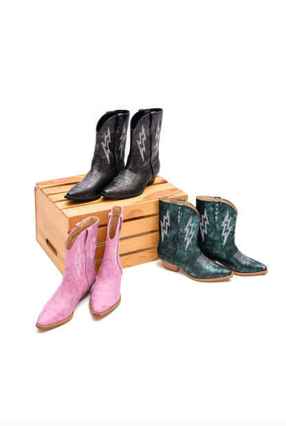 Metaliczne buty Bowie w kolorze czarnym