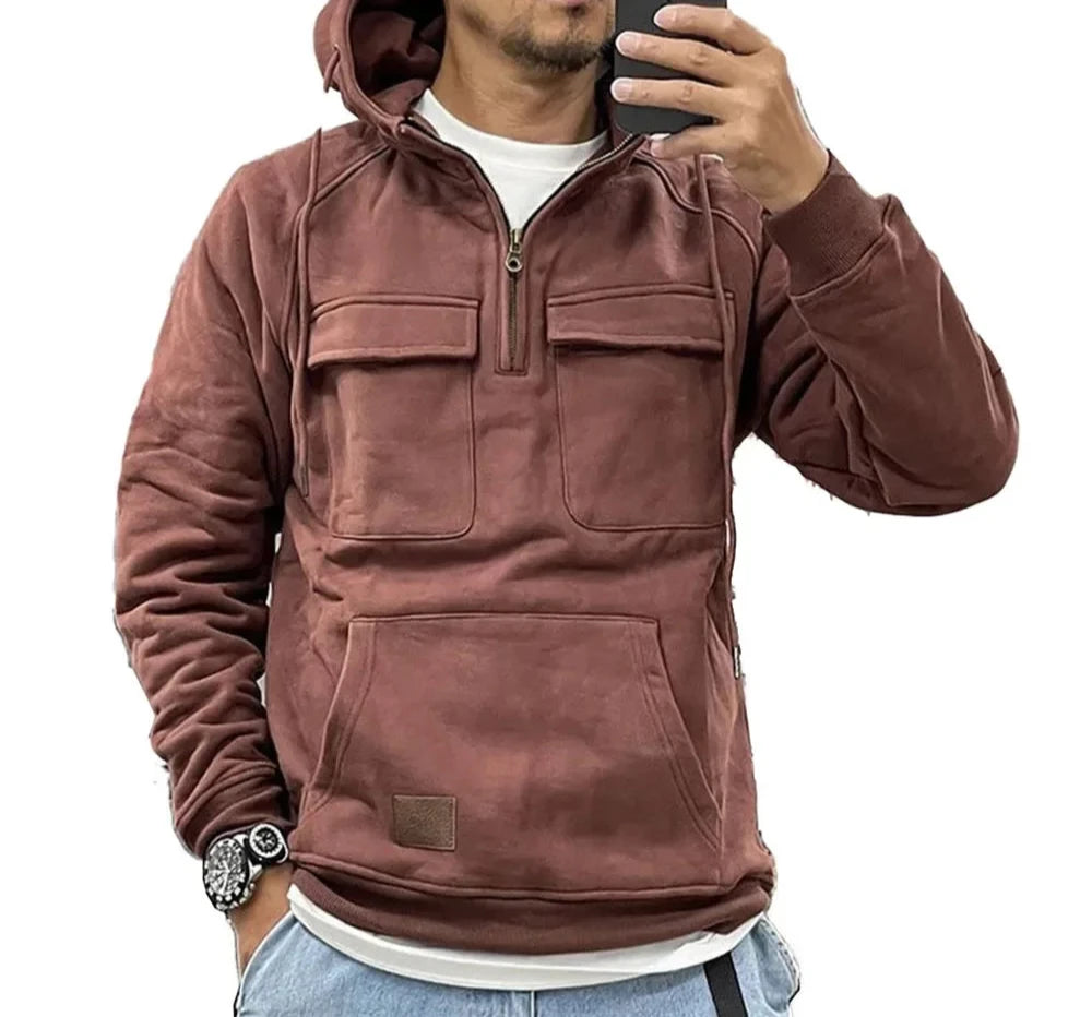 LANS | Tactische fleece hoodie/jas met halve ritssluiting