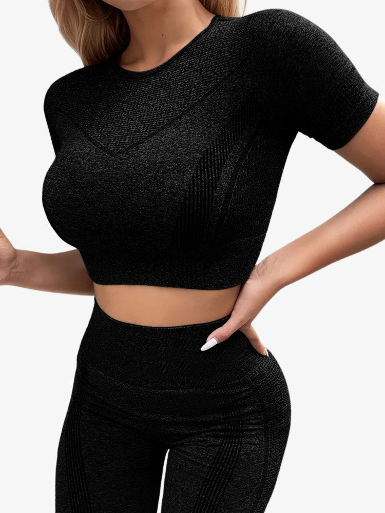 Seamless Activewear Set | Stylish Crop Top and Leggings for Women 4