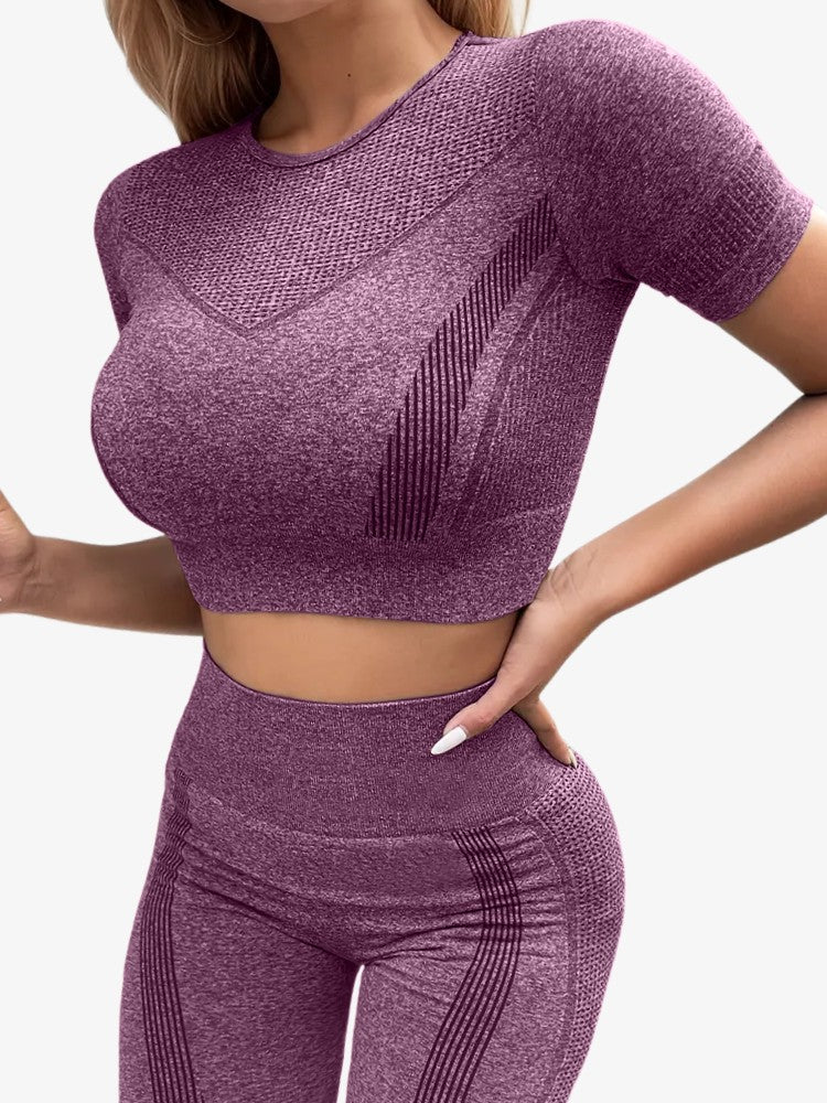 Seamless Activewear Set | Stylish Crop Top and Leggings for Women 5