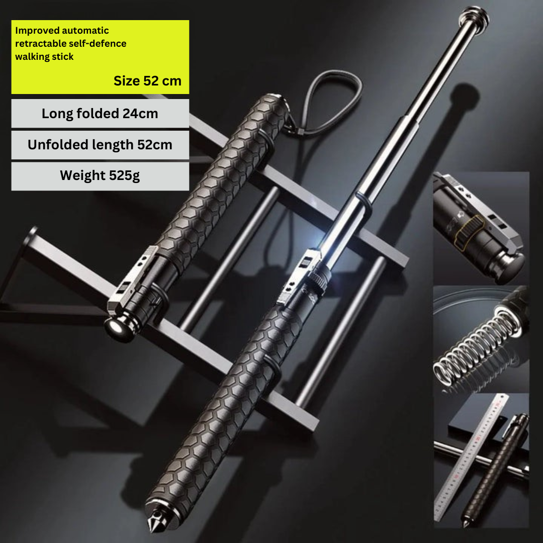 Self-Defense Hiking Pole | Automatic Deployment with Anti-Slip Grip 4