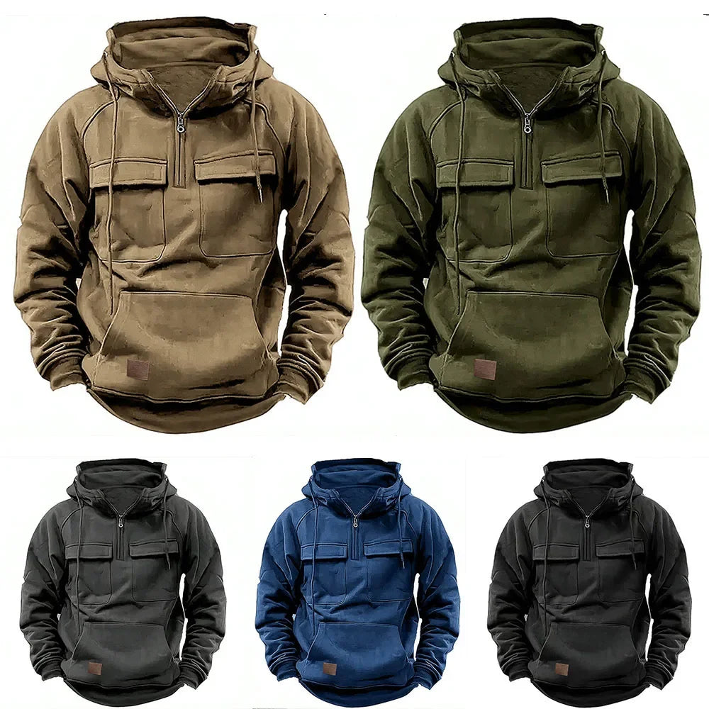 LANS | Tactische fleece hoodie/jas met halve ritssluiting